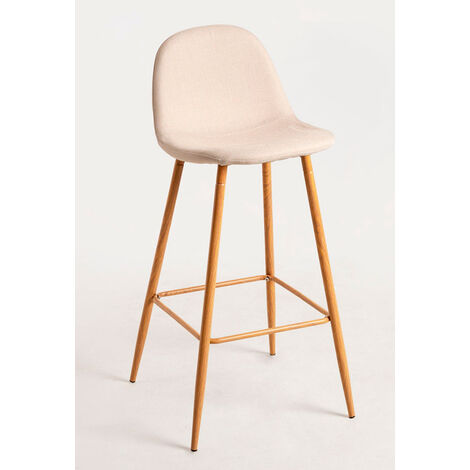 Taburetes Cocina - Taburete Teok Tela - Beige