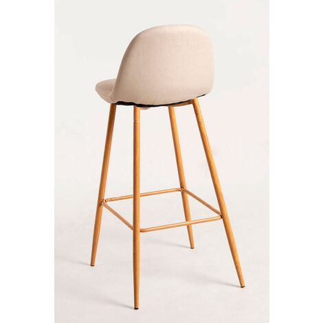 Taburetes Cocina - Taburete Teok Tela - Beige