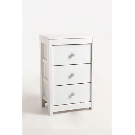 Muebles Auxiliares - Cajonera 3 Cajones Ancha - Blanco