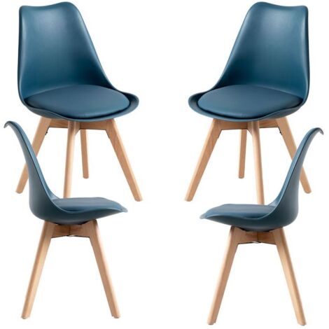 Packs Sillas Comedor - Pack 4 Sillas Synk Basic - Azul Petróleo