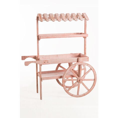 Carrito Candy Bar Madera Envejecida Cherry