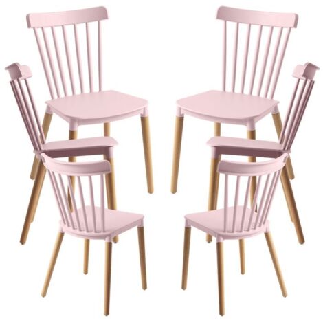 Packs Sillas Comedor - Pack 6 Sillas Leka - Rosa (1/5)