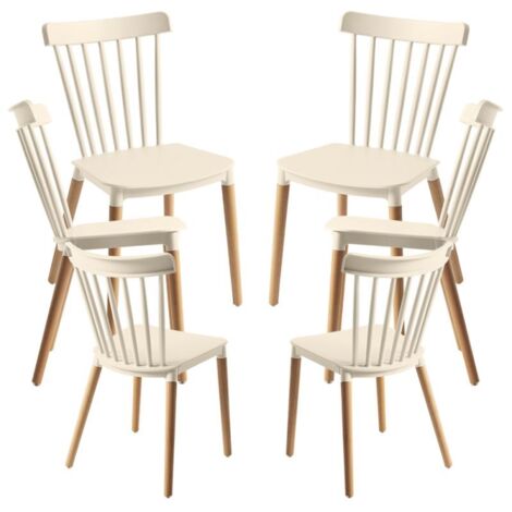 Packs Sillas Comedor - Pack 6 Sillas Leka - Beige (1/5)