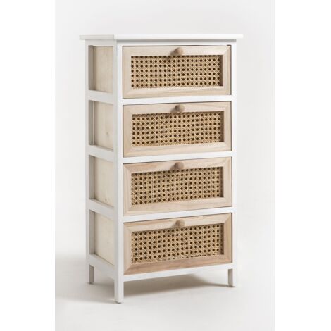Muebles Auxiliares - Cajonera Ancha Loney 4 Cajones