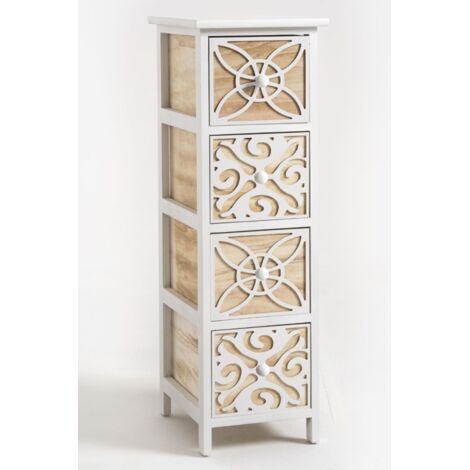 Muebles Auxiliares - Cajonera Estrecha Carvy 4 Cajones