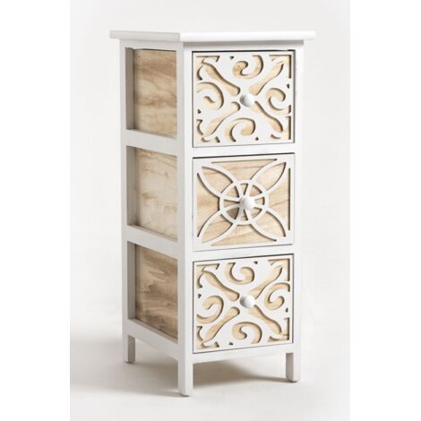Muebles Auxiliares - Cajonera Estrecha Carvy 3 Cajones