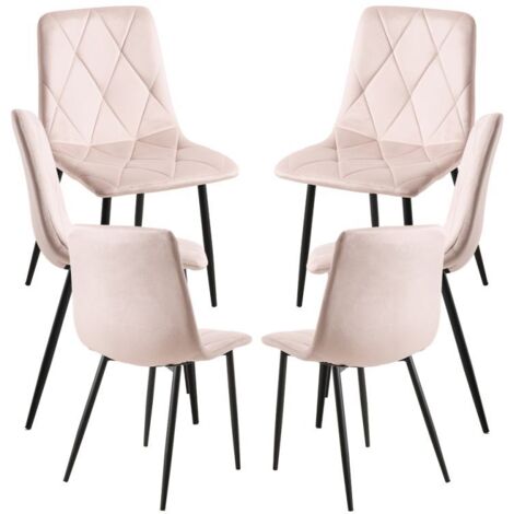 Packs Sillas Comedor - Pack 6 Sillas Lyke Terciopelo - Rosa
