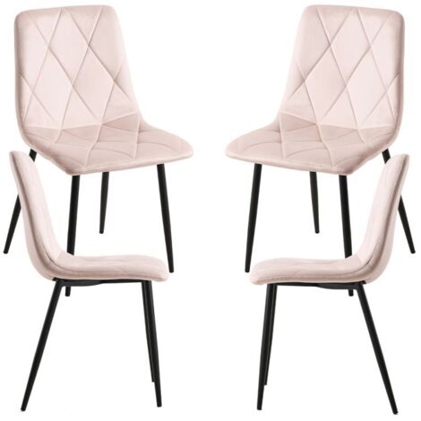 Packs Sillas Comedor - Pack 4 Sillas Lyke Terciopelo - Rosa (1/5)