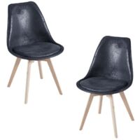 Packs Sillas Comedor - Pack 2 Sillas Synk Vintage - Negro