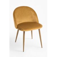 Packs Sillas Comedor - Pack 6 Sillas Vint Terciopelo - Mostaza