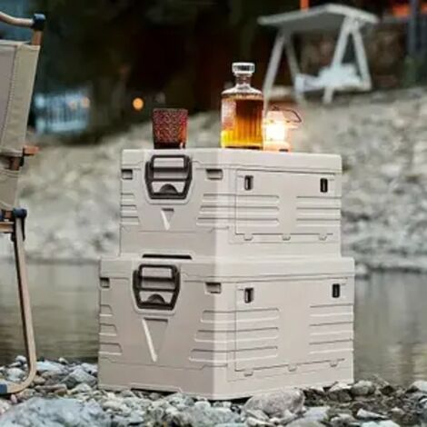 M-Nummer Faltbar Campingbox mit Rädern ,bewahrungsbox ,Organizer Klappkiste,Picknick Abenteuer im Freien,Lagerbox,mit Traggriff.