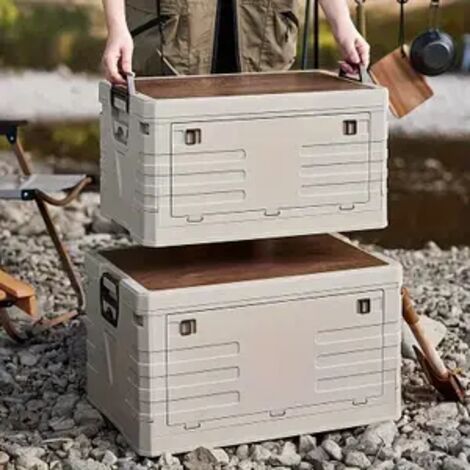 L-Nummer Faltbar Campingbox mit Rädern ,bewahrungsbox ,Organizer Klappkiste,Picknick Abenteuer im Freien,Lagerbox,mit Traggriff.