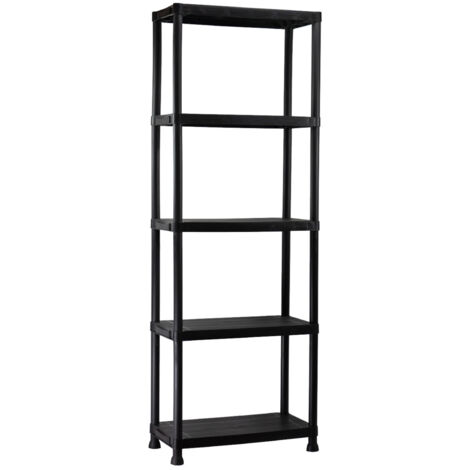 Estantería de resina 5 baldas 125kg – 61x31x171cm – Para interiores y exteriores – Tacos antideslizantes incluidos (1/6)
