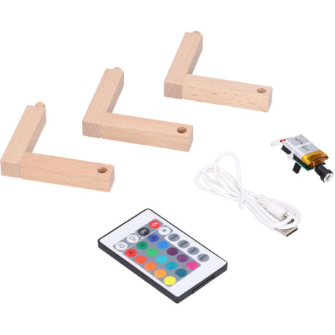 Panneau Lumineux Lune 16 Couleurs LED Rechargeable USB Télécommande Toucher Dimmable avec Support Bois (1/5)
