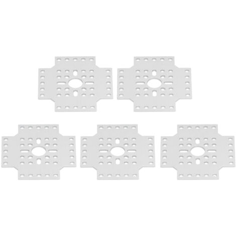 5 pièces supports à motifs de trous en alliage d'aluminium, plaques à grille pour robots et équipements d'ingénierie, angles de connexion (1/5)