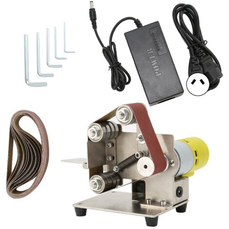 Ponceuse à Bande Miniature 150W, Polisseuse Électrique Portative pour DIY, Affûteuse avec Prise AU 110‑240V (1/5)
