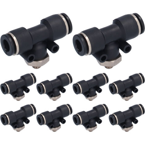 10 pièces Raccords Pneumatiques PVC Filetés Externes M5, Accessoires Durables pour Équipements d'Automatisation (1/5)