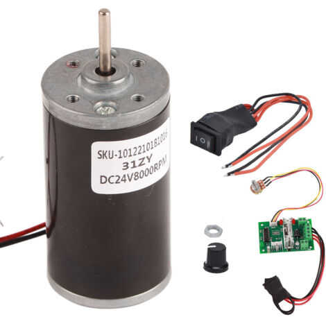 Moteur à Aimant Permanent DC Miniature Haute Vitesse 8000RPM 24V Faible Bruit pour Générateur DIY (1/5)