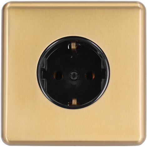 Prise murale électrique en acier inoxydable, accessoire de puissance standard allemand 16A 250V (1/5)