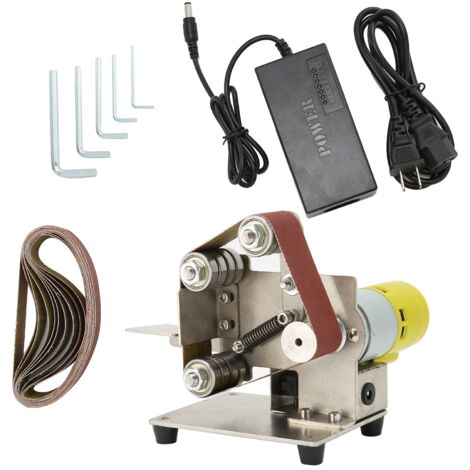 Ponceuse à Bande Miniature 150W, Polisseuse Électrique Portative pour DIY, Affûteuse avec Prise US 110‑240V (1/5)