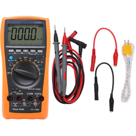 Multimètre numérique VC99 6000 points avec fonction NCV, haute précision et robuste pour tests électriques (1/5)