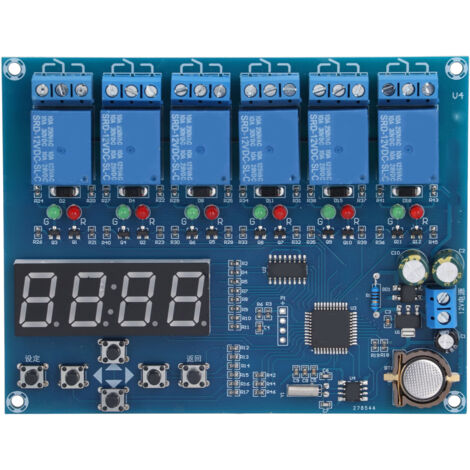 Relais de Temporisation 5 Canaux Industriel, Module de Minuterie Durable pour Alimentation AC/DC 12V (1/5)