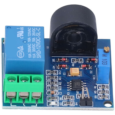 Capteur de Détection de Courant AC avec Relais 12V, Module de Protection 5A et Commutateur de Surcharge (1/5)