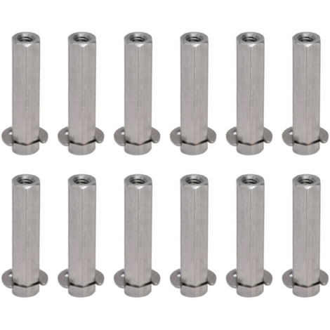 10 Pièces Tige Hexagonale Acier Inoxydable 8mm avec Circlips pour Kit TETRIX - Accessoires Robotique (1/5)
