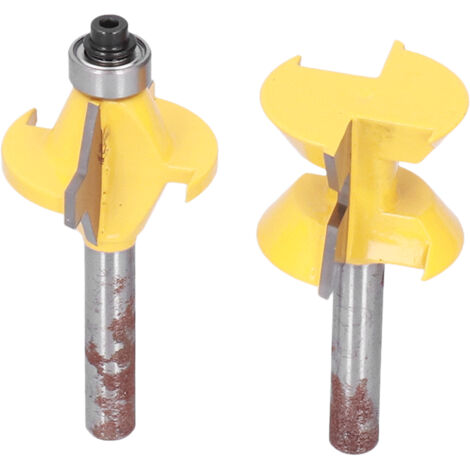 2PCS Fraise à Tenon 8mm 120 Degrés pour Joints de Bois, Outil de Coupe et Gravure pour Travail du Bois (1/5)