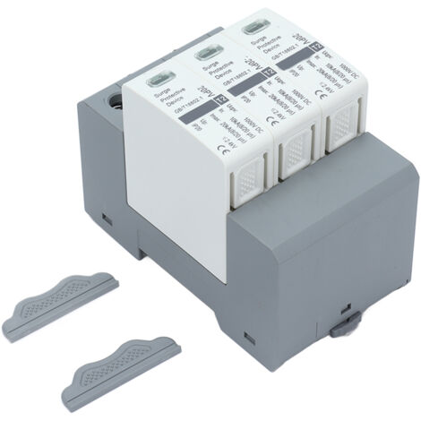 Parafoudre Photovoltaïque 3P 10-20KA 1000VDC pour Protection Foudre (1/5)