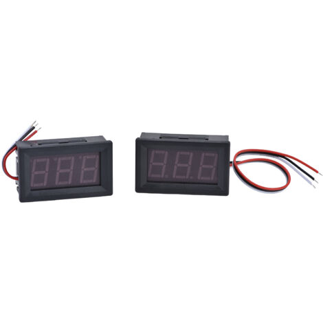 Voltmètre numérique DC 3 fils avec affichage LED 0,56 pouces, module externe 0-99,9V (bleu/rouge) (1/5)