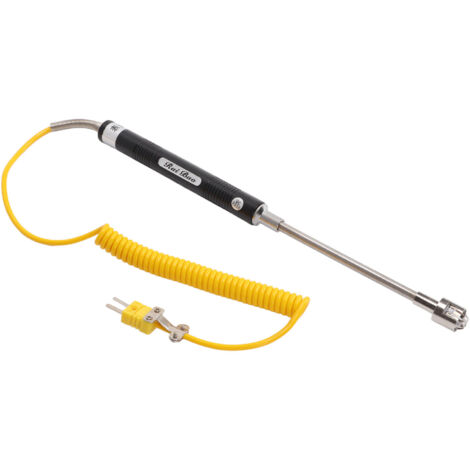 Capteur Thermocouple Type K en Acier Résistant à la Chaleur, Prise Isolée, Haute Précision et Réponse Rapide pour Mesure de Température, Tige Droite pour Surface