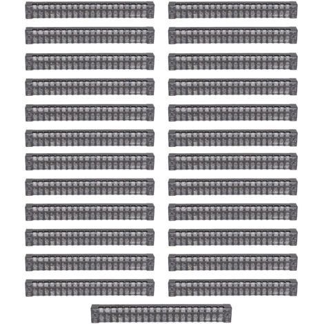 Bloc de bornes double rangée TB‑1520L, 20 positions, 600V 15A, 25 pièces - Plaque de connexion électrique (1/5)
