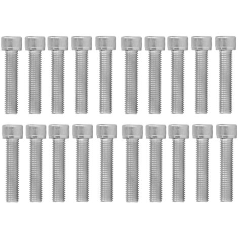 20 Vis à tête hexagonale creuse M12x1.75 A2-70 en acier inoxydable, filetage gros, longueur 55mm, lot de 20 pièces (1/5)