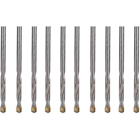 10 Forets Hélicoïdaux en Acier Tungstène pour Métal et Bois, Tige Droite 4.2mm, Pour Outils Électriques