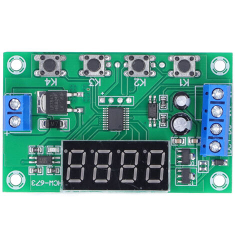 Minuterie à Déclenchement Cycle Unique Carte de Circuit Contrôle Module Relais 7‑24V avec Transistor MOS (1/5)