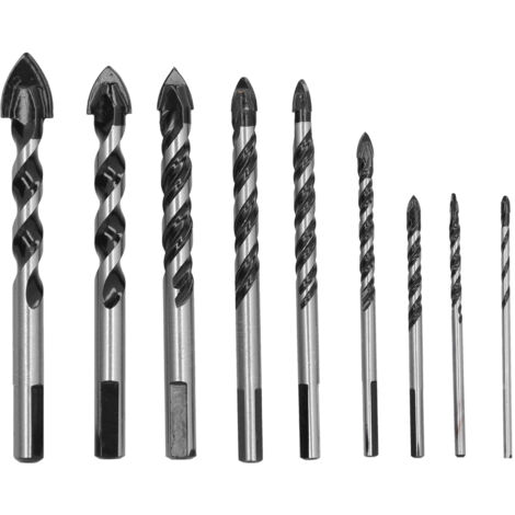 Foret à carrelet carbure cémenté pour carrelage et verre, kit de 9 pièces avec alésoirs simple et double (1/5)