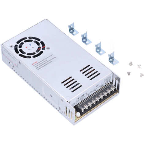 Alimentation à découpage 400W avec coque en alliage d'aluminium et pinces, conversion de tension 115‑230V AC, sortie 5V/60A (1/5)