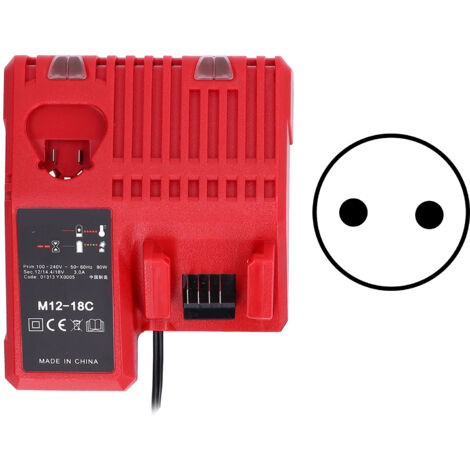 Chargeur et Mainteneur de Batterie Lithium 100‑240V pour Outils Milwaukee M12 M14 M18, Prise EU (1/5)