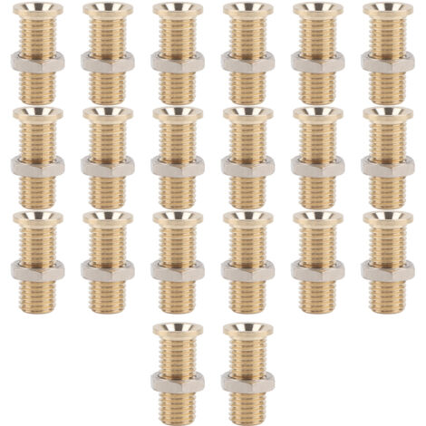 20 Pièces Douilles Banane Femelle Cuivrées Dorées 4mm avec Écrou M6 Hex pour Tests Électriques (1/5)