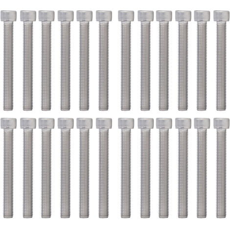 20 Vis à tête hexagonale creuse M12 x 100 Acier inoxydable A2-70, filetage gros pas 1.75, DIN 912, lot de 20 pièces (1/5)