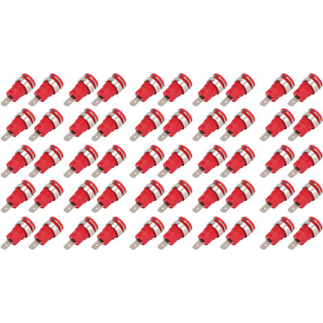 50 Pièces Douilles Banane 4mm Haute Conductivité Longue Durée de Vie Accessoires de Test Électrique (1/5)