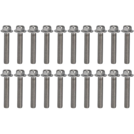 20 Vis à tête hexagonale à collerette M10x1.5 Acier Inoxydable A2-70 avec Joint DIN 6921 - Lot de 20 pièces (1/5)