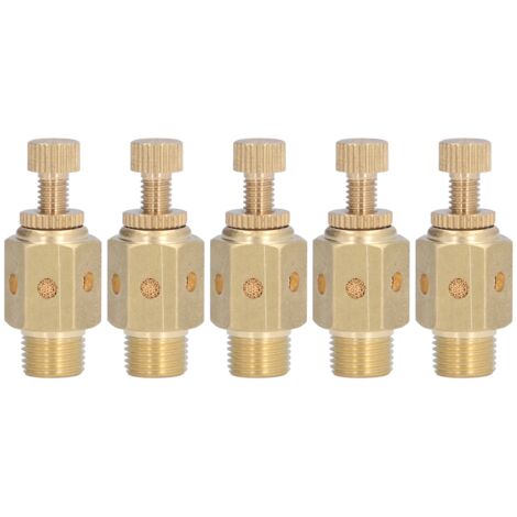 5 Pièces Silencieux Pneumatique Laiton Réducteur de Bruit Échappement Kit Accessoires PSC-01 (1/5)