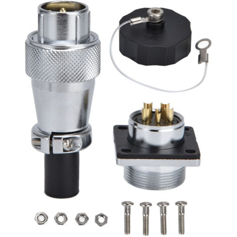 Connecteur Aviation 6 Broches Alliage Zinc Étanche WS20 Prise et Douille AC 500V (1/5)