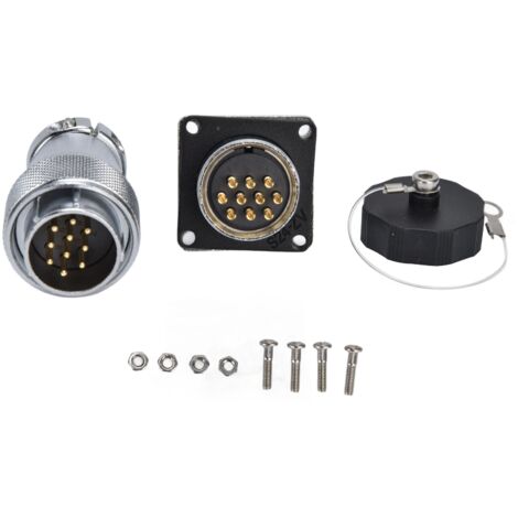 Connecteur d'alimentation étanche 500V WS24 pour prise aviation, fiche et socle résistants à l'eau (1/5)