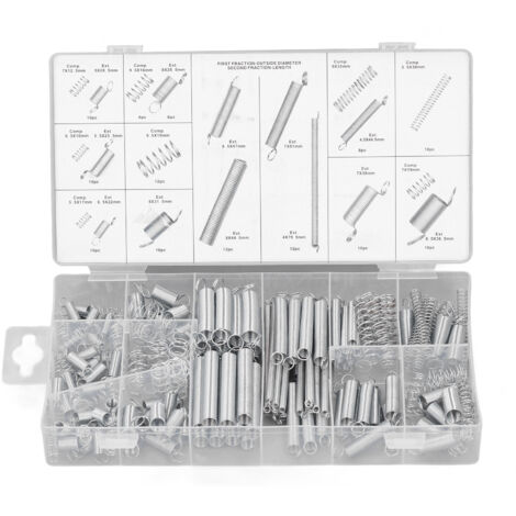 Kit de 200 pièces ressorts d'extension et compression pour bricolage et réparation