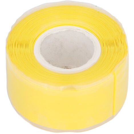 Ruban adhésif silicone 3 mètres imperméable, autofusionnant pour tuyaux et raccords de plomberie, jaune (1/5)