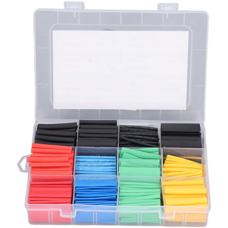 Kit de 530 pièces de gaines thermorétractables, assortiment de manchons pour isolation électrique et protection de câbles (1/5)