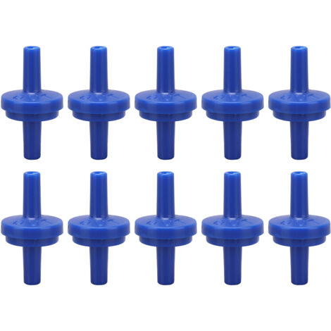 10 Pièces Clapet Anti-Retour 1 Sens en Plastique PP pour Tuyau d'Eau, Arrêt Diaphragme, Entrée d'Air 4mm Bleu (1/5)